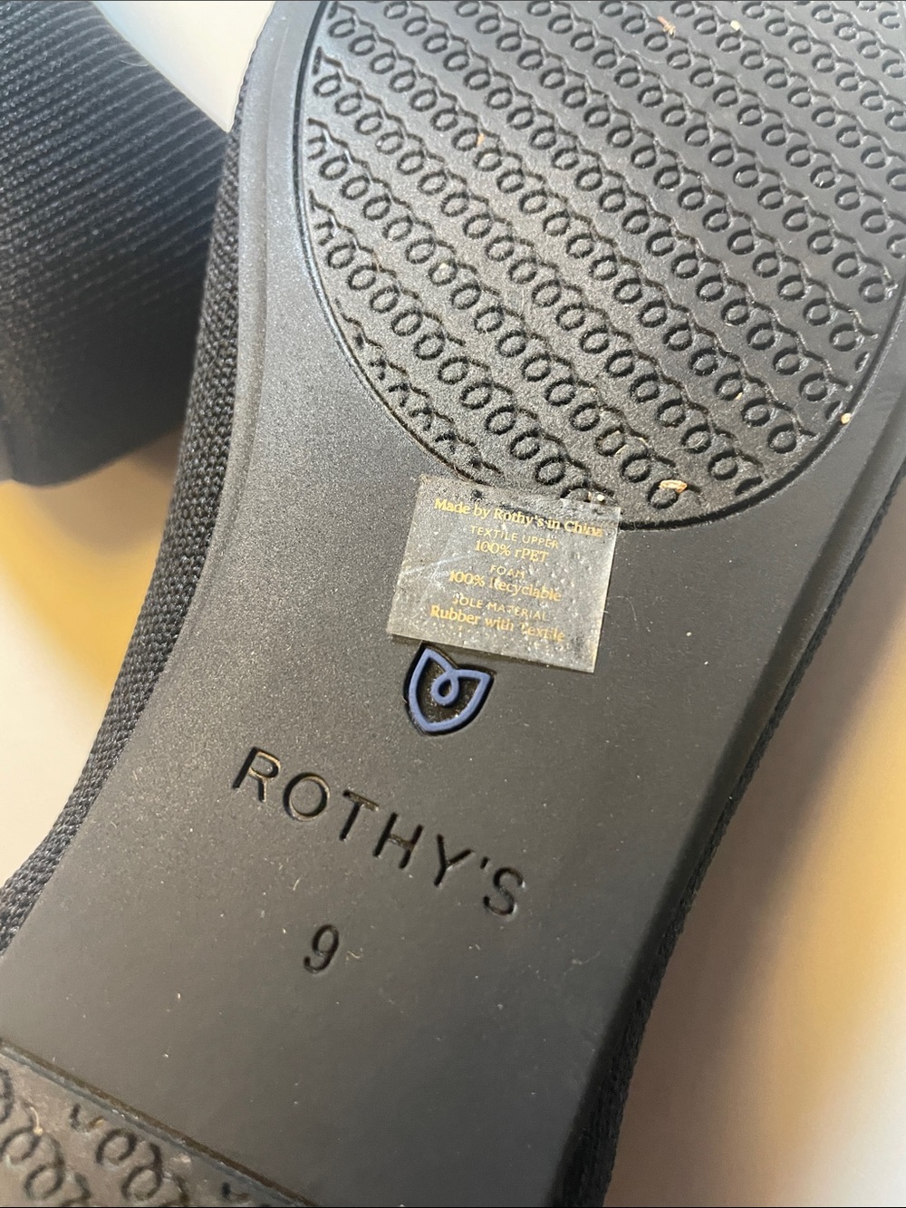 Rothy's Black Knit rounded toe ballet flats 9 black - Picture 6 of 7